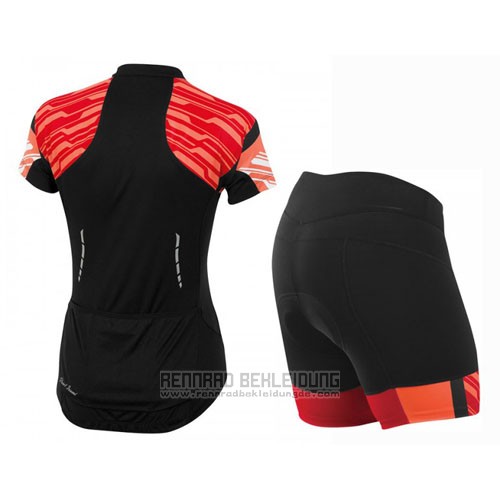 2016 Fahrradbekleidung Frau Pearl Izumi Rot und Shwarz Trikot Kurzarm und Tragerhose